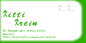 kitti krein business card